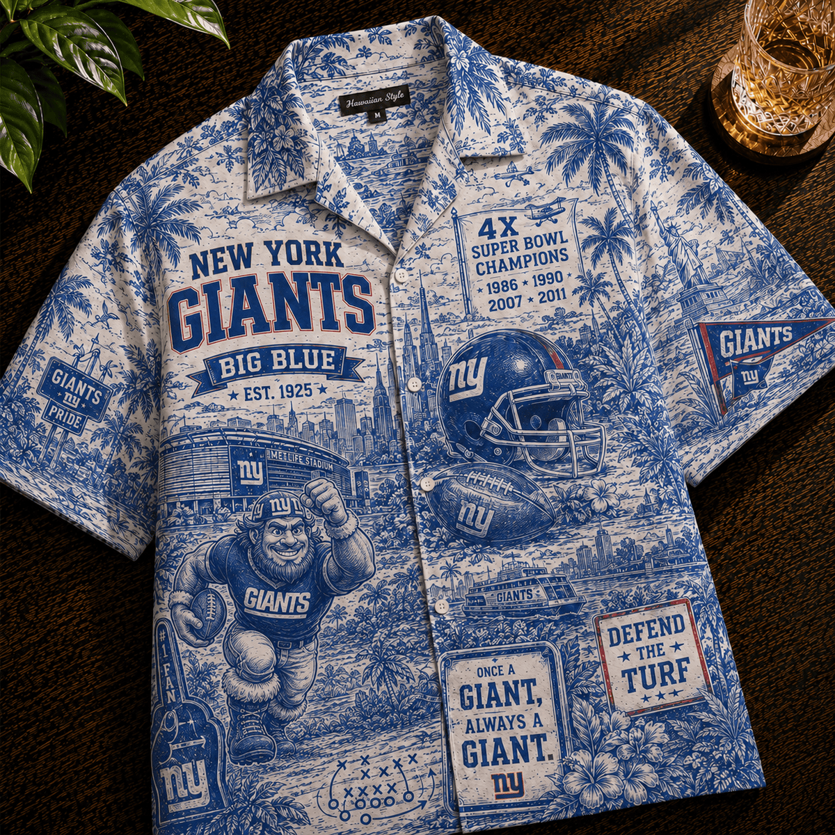 PREMIUM NYG HAWAIIAN SHIRT HQH