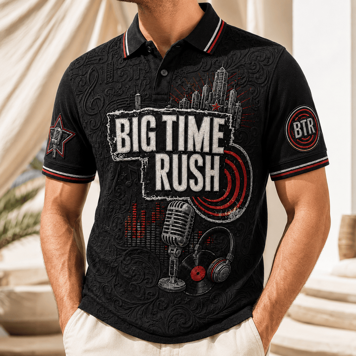 PREMIUM BTRH EMBOSS POLO SHIRT HQH