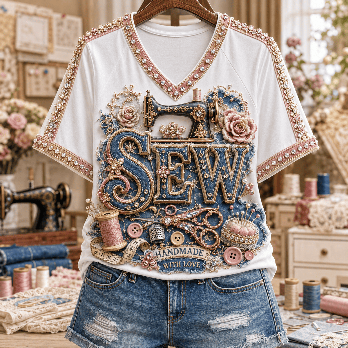 Premium SEW V-neck Shirt NPL