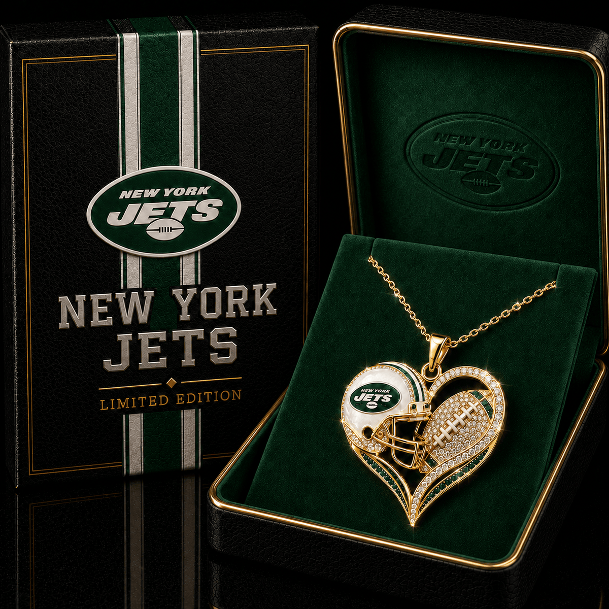 NYJ Solid Gold Chain with Diamond Pendant TMH
