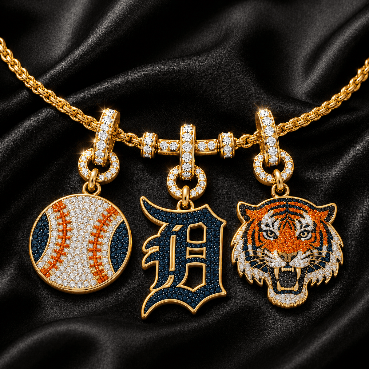 DTTG Solid Gold Chain with Diamond Pendant TTTT