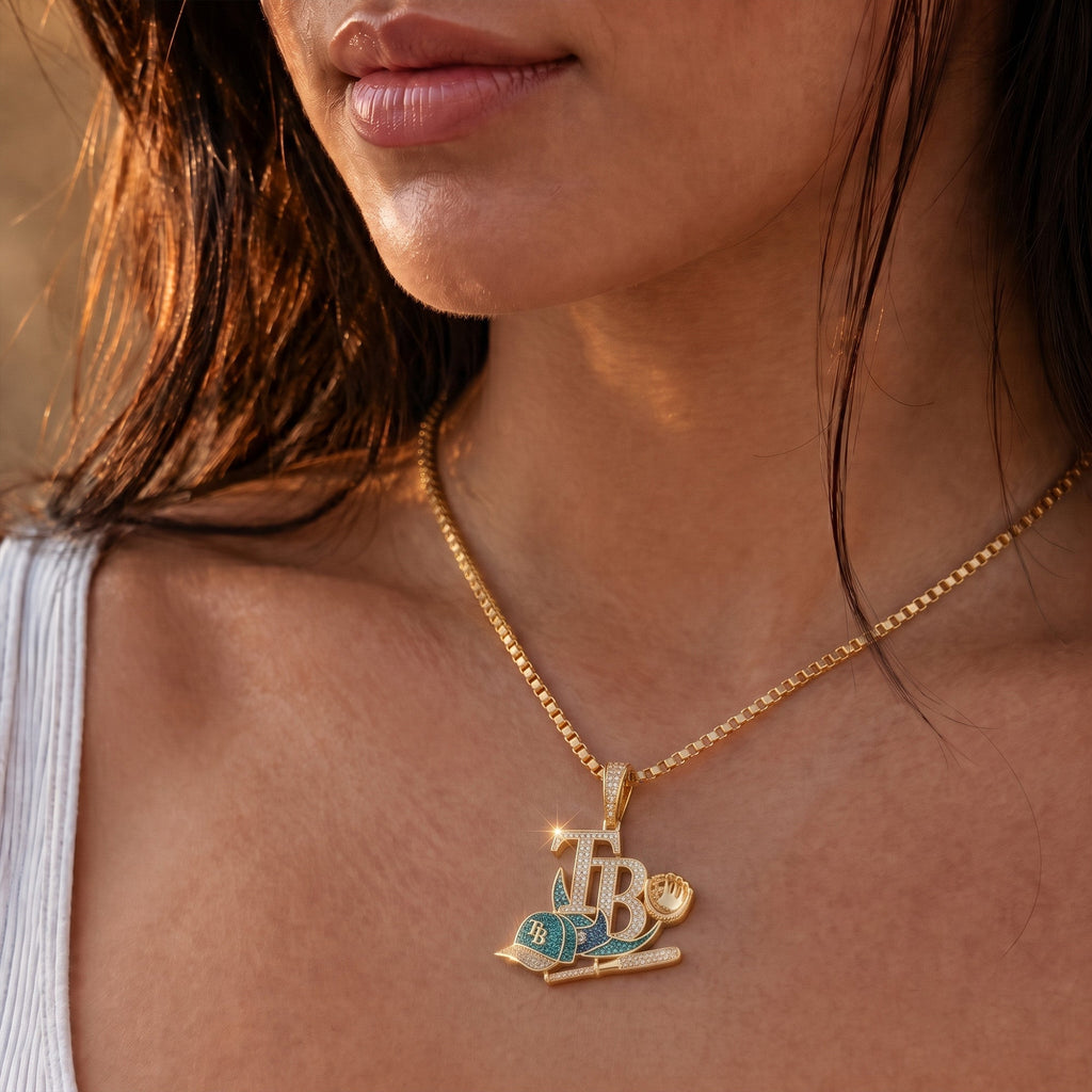 TPBR Solid Gold Chain with Diamond Pendant BMD