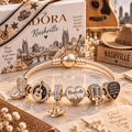 NVLS Gold Charm Bracelet Set TTN