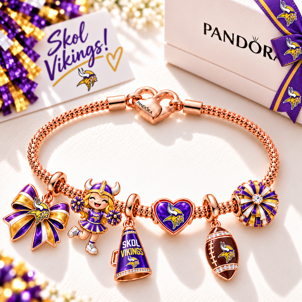 MNVK Rose Gold Charm Bracelet Set TTTT