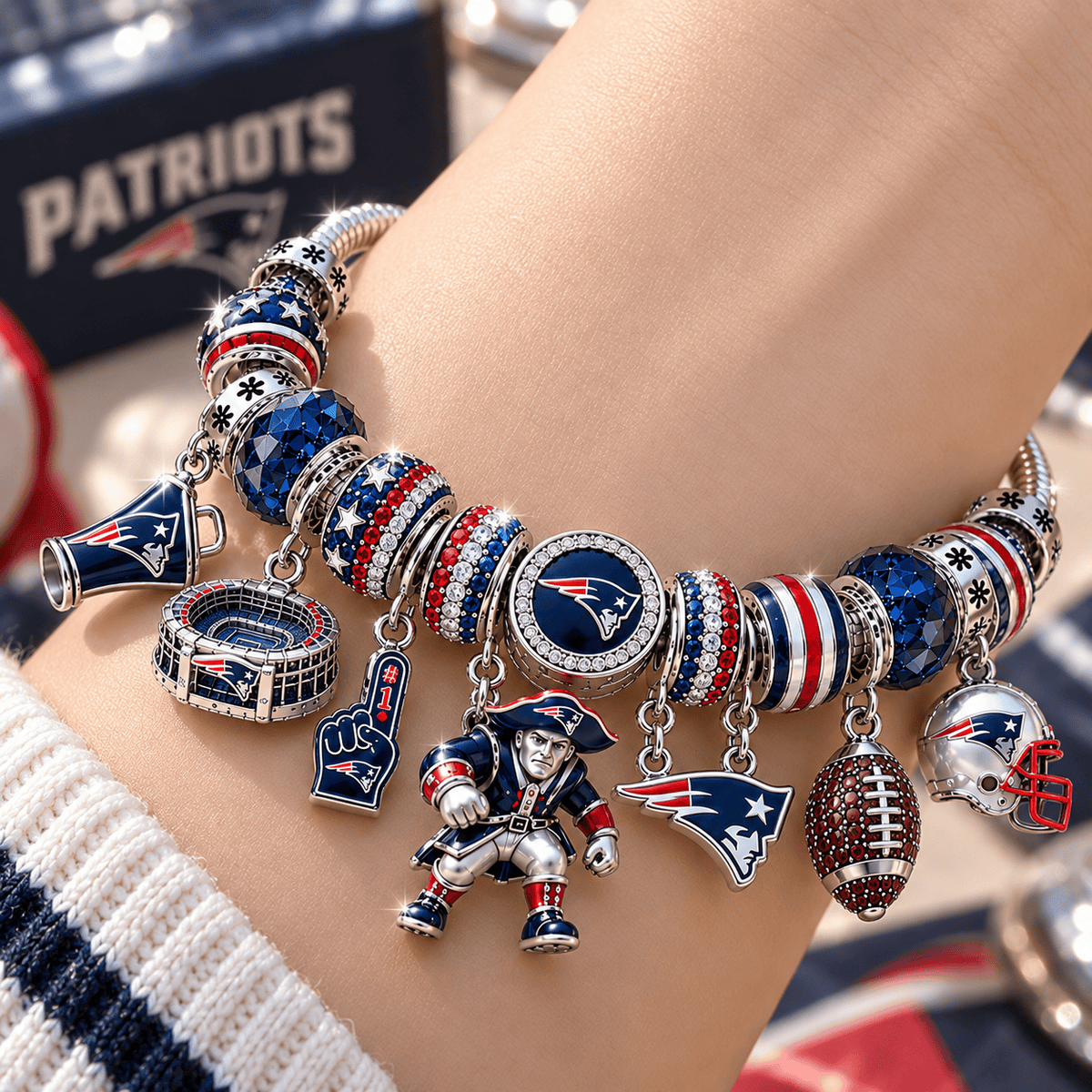 NEP Silver Charm Bracelet Set NTTB