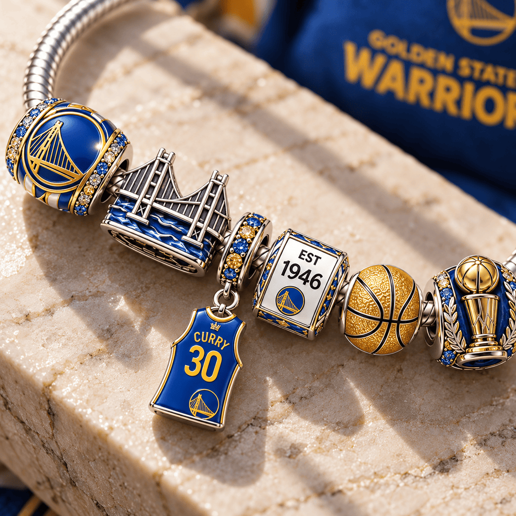 GSW Silver Charm Bracelet Set PTT