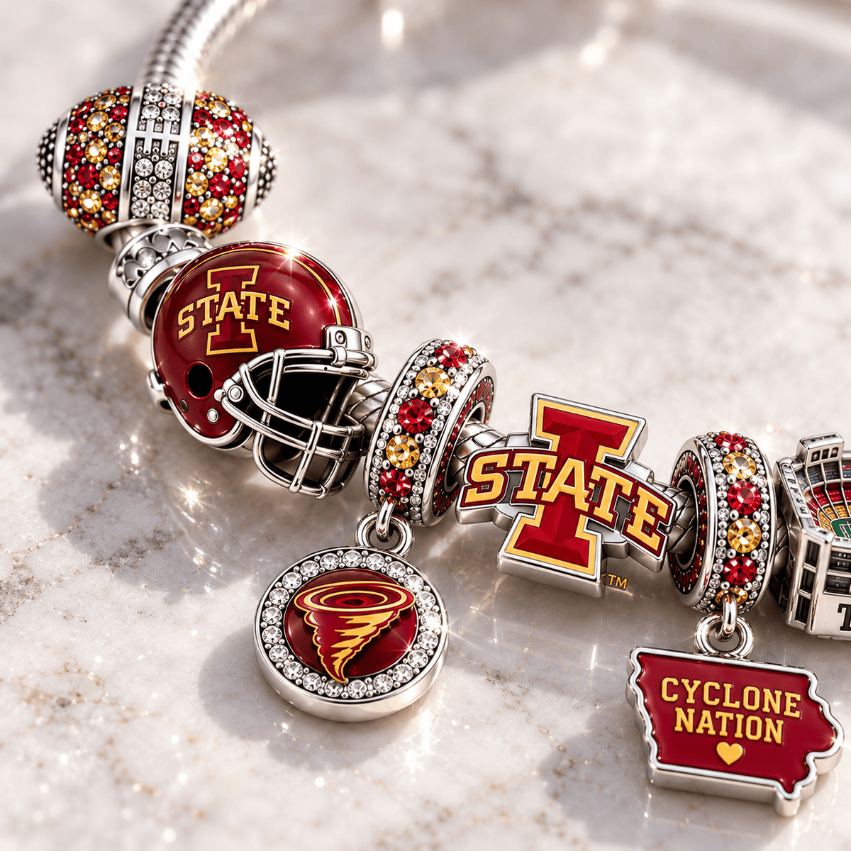 ISC Silver Charm Bracelet Set BMD