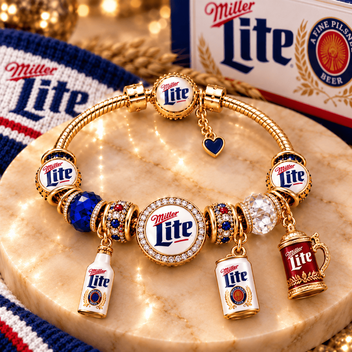MIL Gold Charm Bracelet Set PNPA