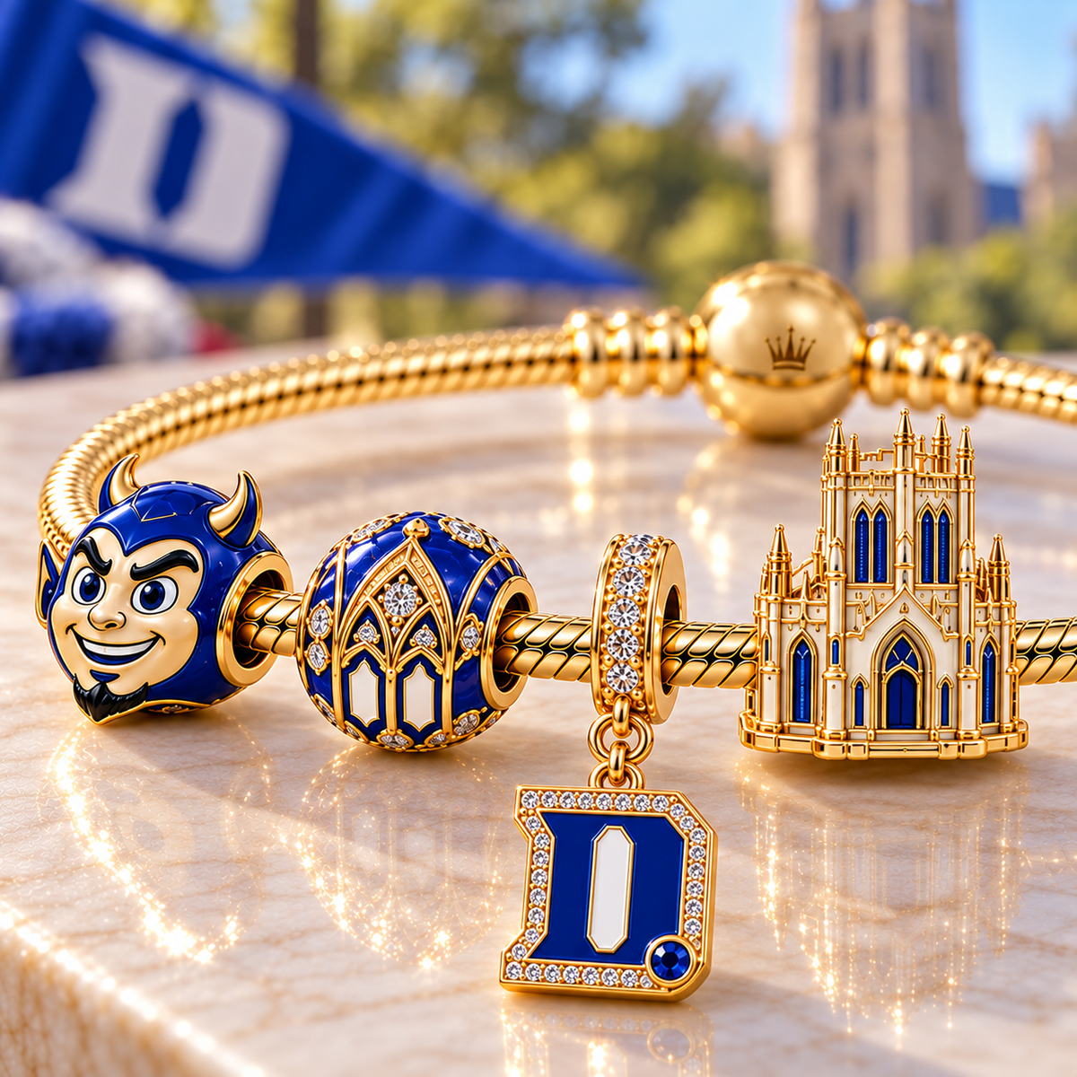 DBD Gold Charm Bracelet Set NHVH