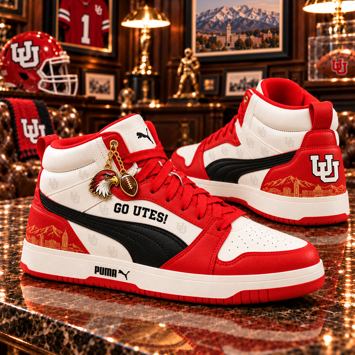 UTUT Premium Mid-Top Sneakers with Charms PNPA