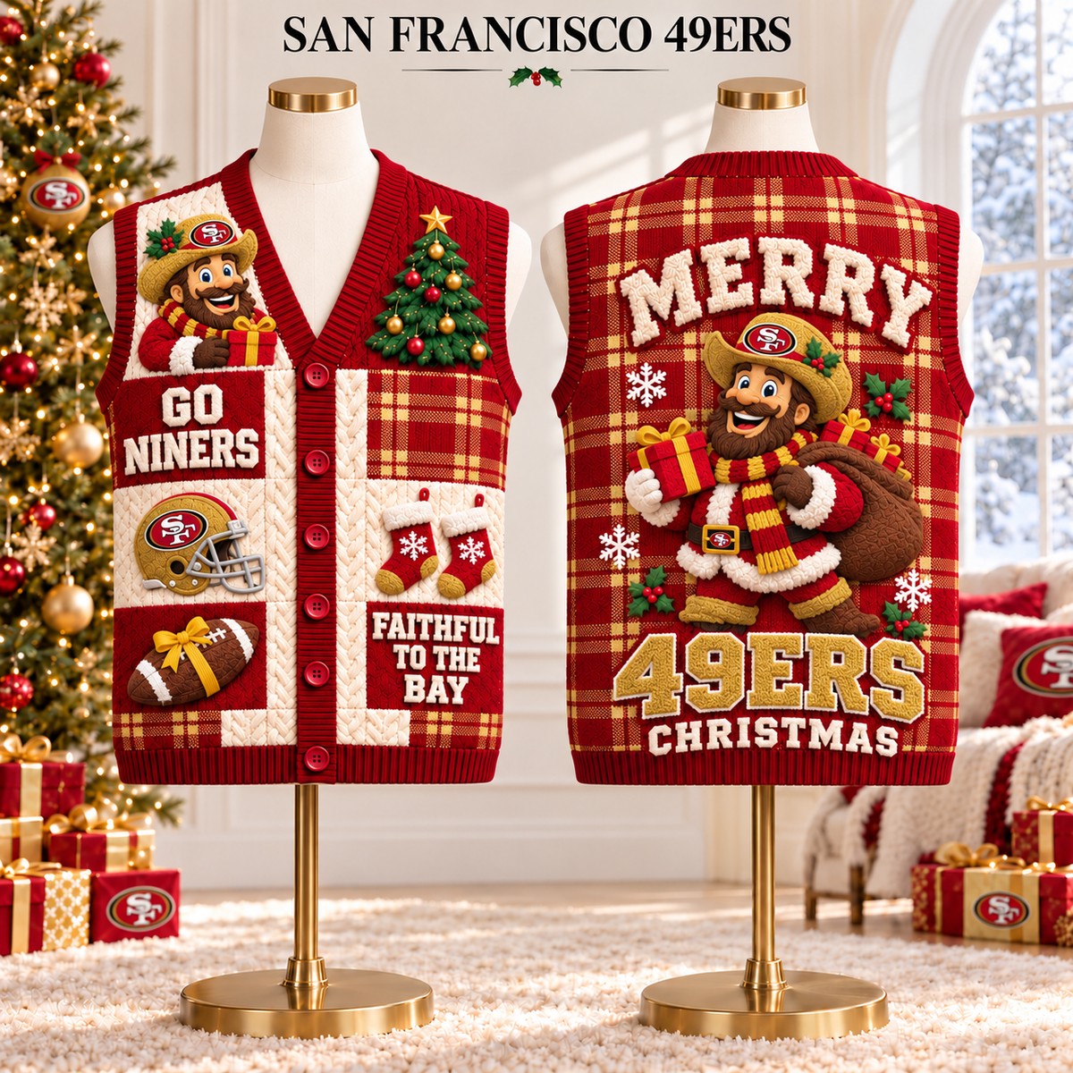 SF49 Premium Christmas Cardigan Vest TMH