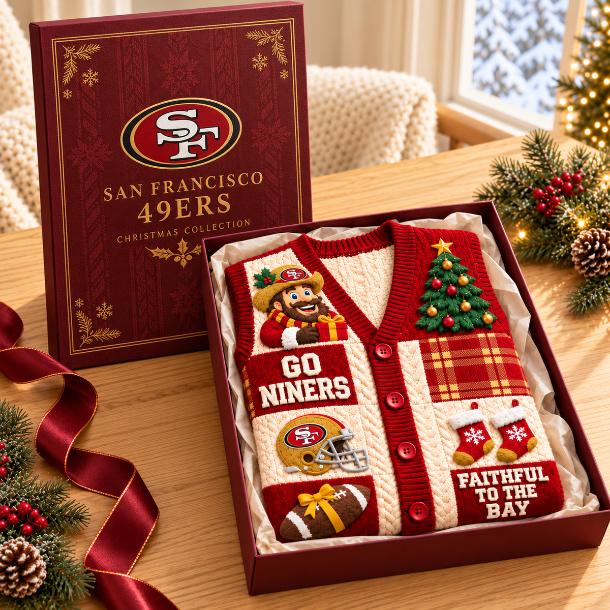 SF49 Premium Christmas Cardigan Vest TMH