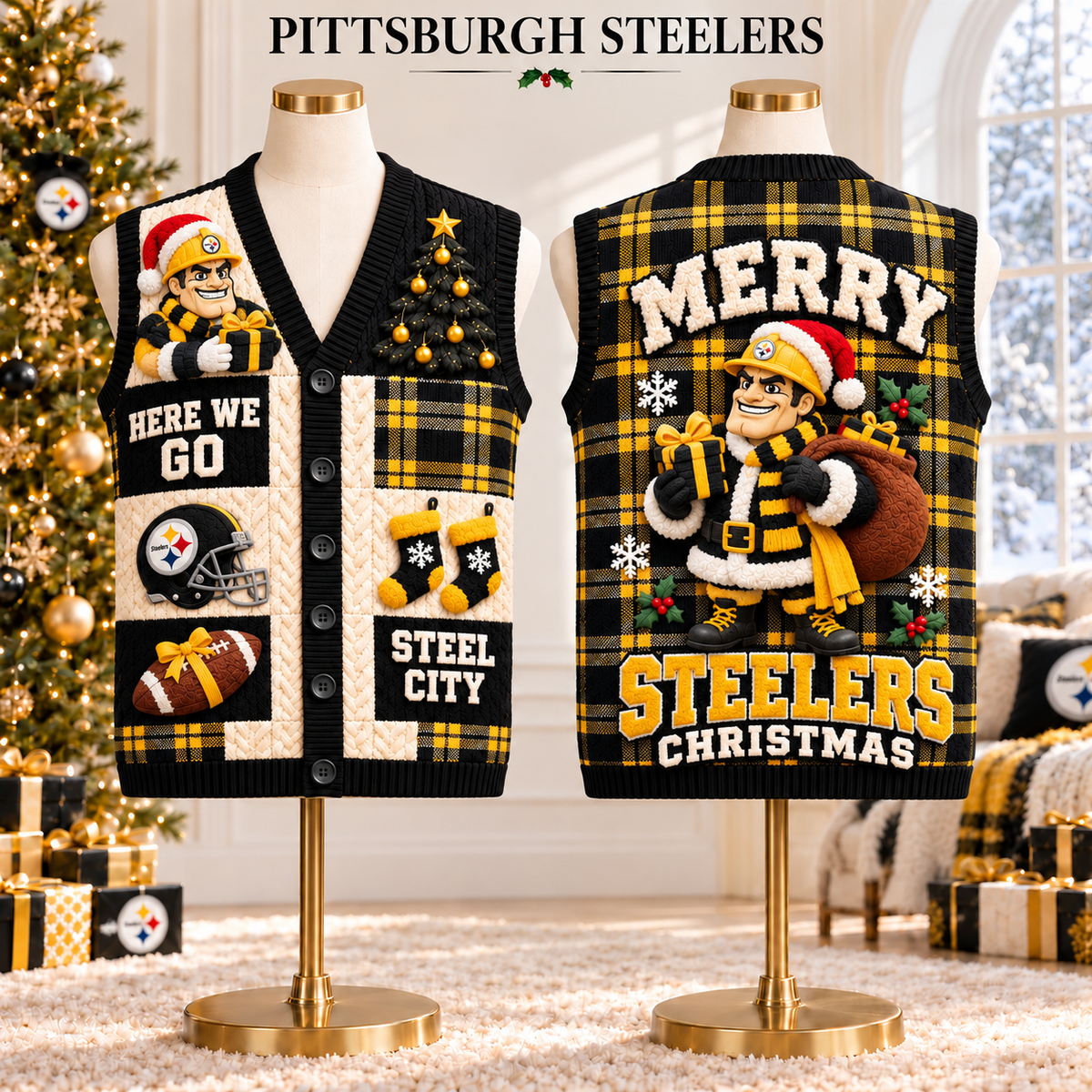 PBS Premium Christmas Cardigan Vest TMH
