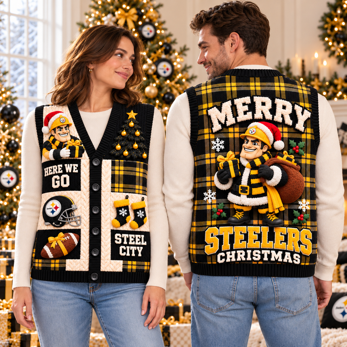 PBS Premium Christmas Cardigan Vest TMH