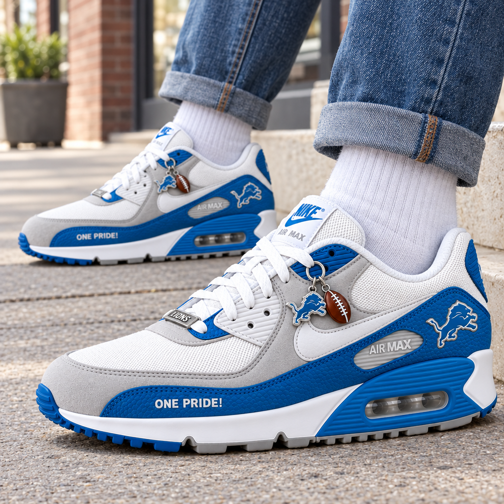 Detroit Lions Premium Low-Top Sneakers
