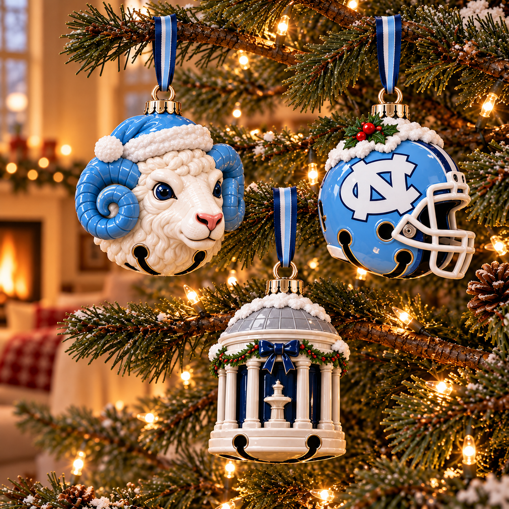Premium UNC Christmas Bell Ornament TTMH