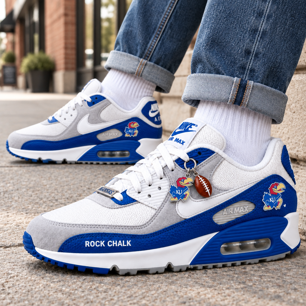 Kansas Jayhawks Premium Low-Top Sneakers