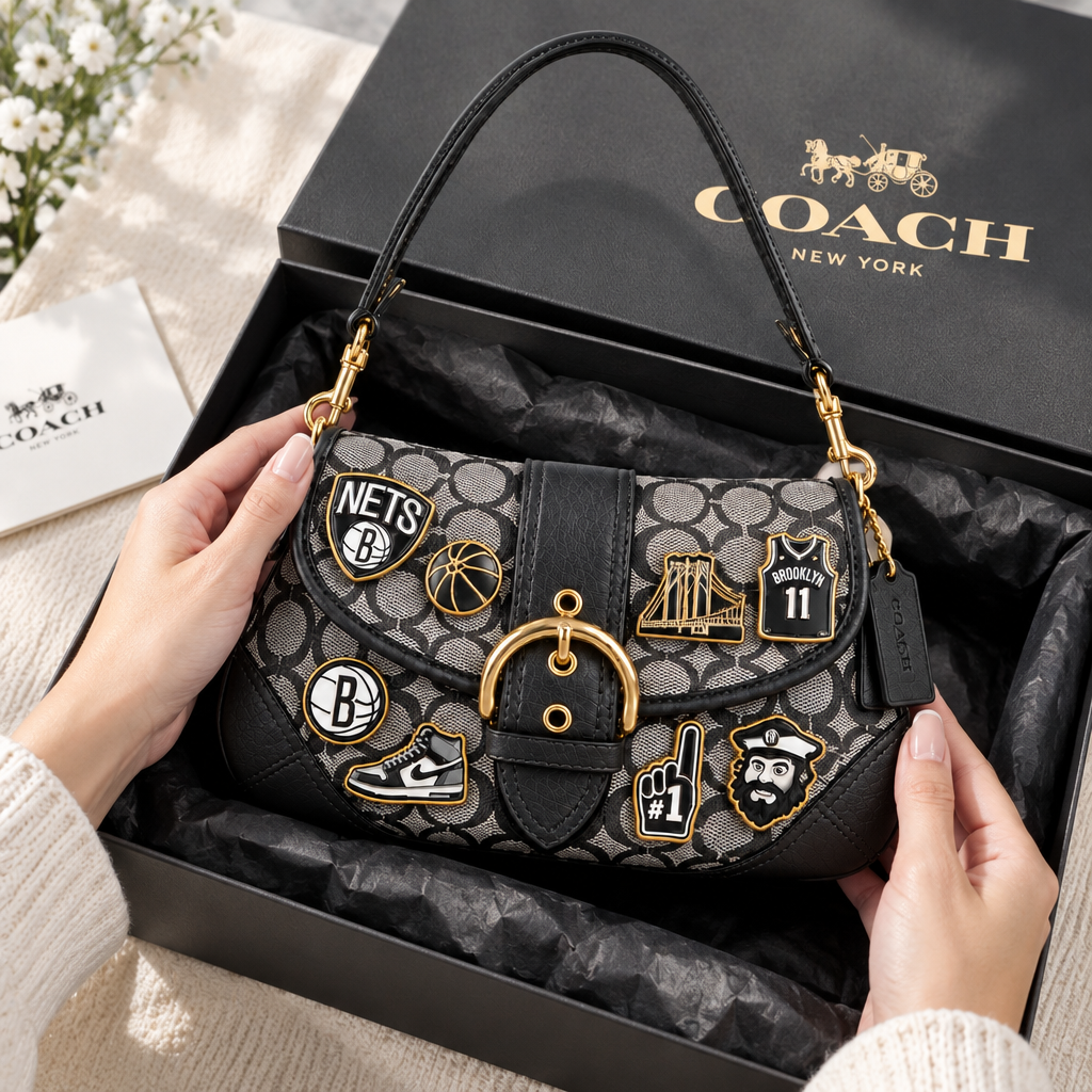 Brooklyn Nets Soho Bag With Charm